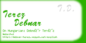 terez debnar business card